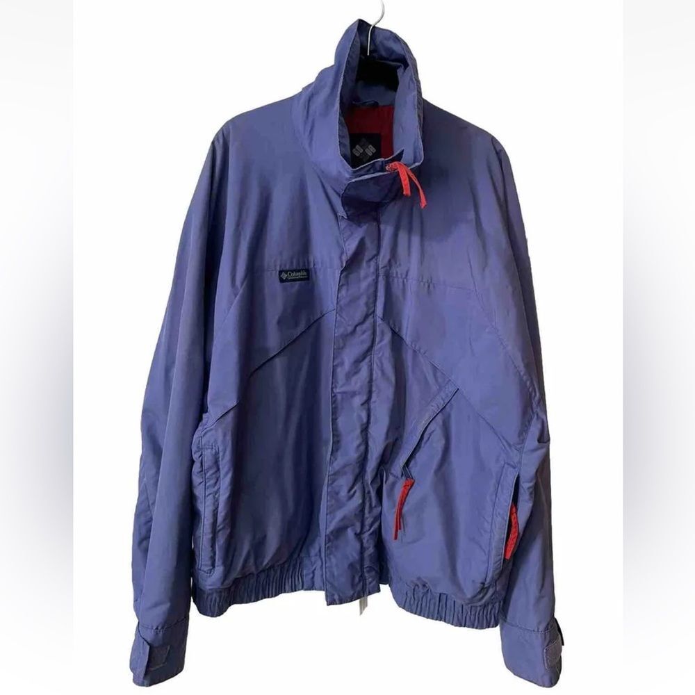 Vintage Columbia Whirlibird Mens Size Medium Purple Ski Jacket Coat Double Zip